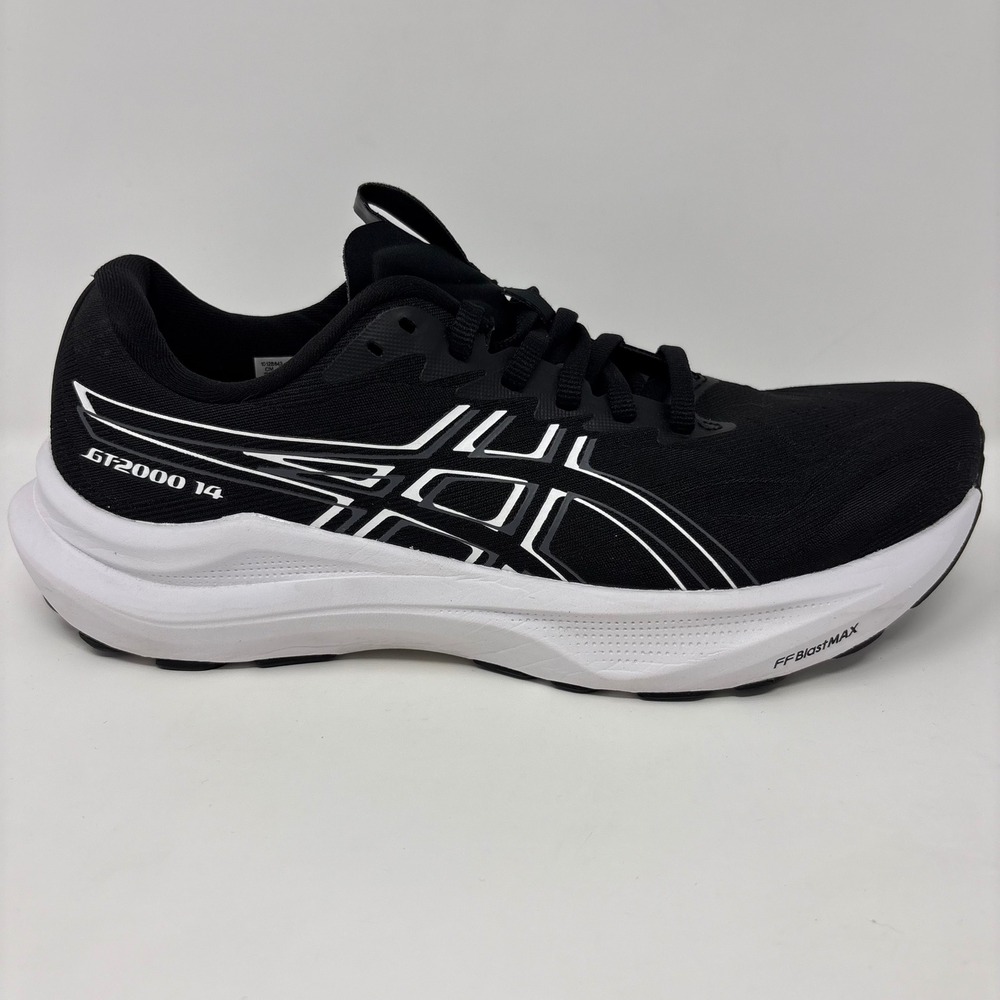ASICS GT-2000 14 Womens Size 9.5 Black White Athletic Running Shoes (1012B843)